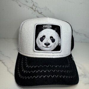 NEW Goorin Brothers Farm Panda Trucker Hat "VIRGIN"